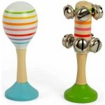 Bigjigs Toys Sada Rumba koule žlutá a rolničky růžové – Zbozi.Blesk.cz