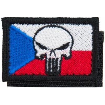 Nášivka: Vlajka Česká republika PUNISHER [40x26] [ssz] barevná – Hledejceny.cz