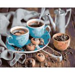 Zuty Malování podle čísel MODRÉ ŠÁLKY KÁVY – Zboží Dáma