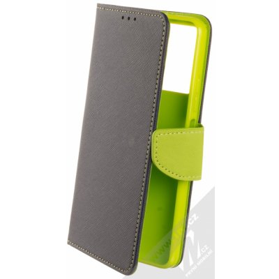 Pouzdro 1Mcz Fancy Book flipové Xiaomi Redmi Note 12 4G modré limetkově zelené – Zboží Mobilmania
