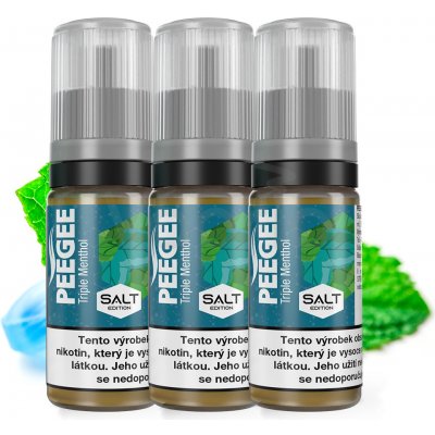 PEEGEE Salt Trojitý mentol 3 x 10 ml 20 mg – Hledejceny.cz