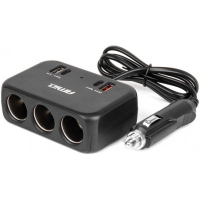 Prodlužovací zásuvka 1x USB-A 1x USB-C QC4.0 12V/24V 120W 80cm AMiO-04365 | Zboží Auto