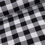 Flanel bavlněný K-05 černo-bílá kostka, š.150cm (látka v metráži) – Zboží Mobilmania
