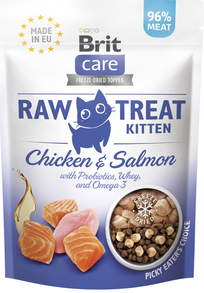Brit Raw Treat Cat Kitten Chicken&Salmon 40 g