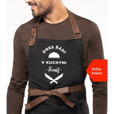Kariban Zástěra pro muže se jménem Exclusive Dnes řádí v kuchyni.. Černá Black – Hledejceny.cz
