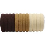 Hnědé gumičky do vlasů, 12 ks – Zboží Dáma