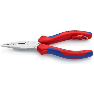 Elektrikářské rovné ploché kleště 160 mm Knipex chromované - 1305160T – Zbozi.Blesk.cz