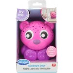 Playgro Usínací lampička medvídek s projektorem růžový – Zboží Dáma