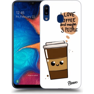 Pouzdro Picasee silikonové Samsung Galaxy A20e A202F - Cute coffee černé – Zbozi.Blesk.cz