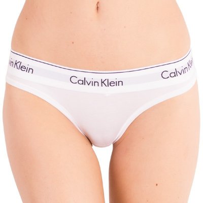 Calvin Klein Tanga Thong Modern cotton F3786E 100 bílá – Hledejceny.cz