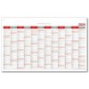 Kalendář Nástěnný Plánovací mapa PL s očky na zavěšení 80x100 cm červená 2024