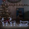 Vánoční osvětlení Nabytek XL Vánoční dekorace sobi a sáně venkovní 576 LED diod