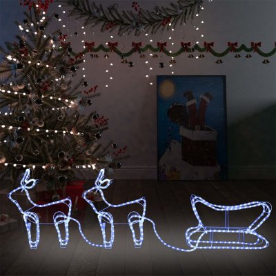 Nabytek XL Vánoční dekorace sobi a sáně venkovní 576 LED diod – Zboží Mobilmania