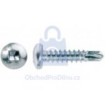 Šroub TEX DIN 7504N pozinkovaný, SQUARE drážka, samovrtný do kovu s půlkulatou hlavou 4,2 x 32, balení 1000 ks – Hledejceny.cz