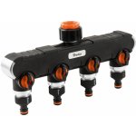 BRADAS BLACK LINE 4cestný rozdělovač s ventily 1" vnitřní závit až 3/4" vnitřní závit HEAVY DUTY – Sleviste.cz