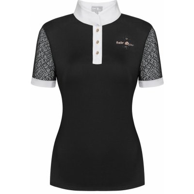 Fair Play Závodní jezdecké tričko s krátkým rukávem CECILE FP ROSEGOLD Tmavě modrá – Zboží Dáma