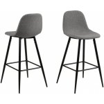 Actona Wilma světle šedý / matná černá 2 ks – Zboží Dáma