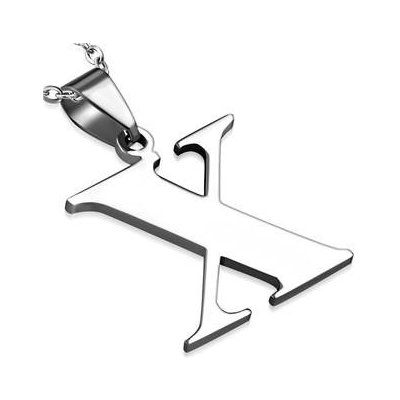 Šperky4U Ocelový přívěšek písmeno iniciála X OPP1536 X – Zboží Mobilmania
