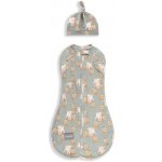 Sleepee Zavinovačka Second Step Swaddle s čepičkou Vintage Animals Sky Blue – Zboží Mobilmania