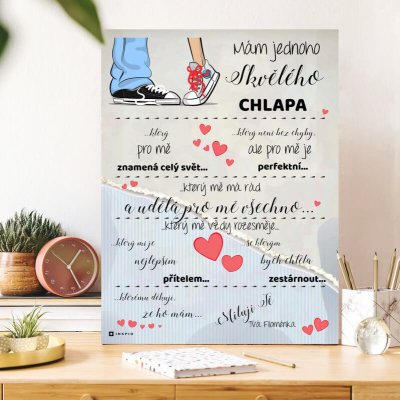 INSPIO Cedulka Dárky pro muže - Překvapení pro manžela - personalizovaná tabulka 40x30 pro zamilované, pro kamaráda, pro muže – Hledejceny.cz