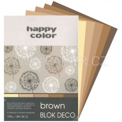 barevné papíry Blok Happy Color Deco Grey A4