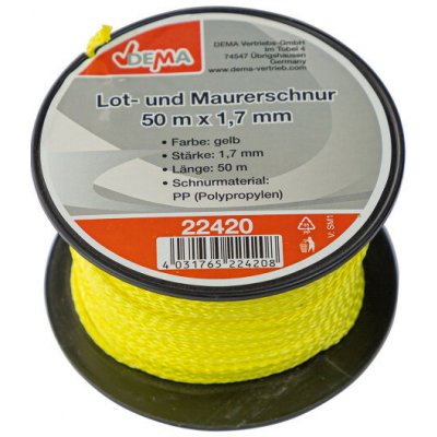 DEMA Zednická šňůra PP 1,7 mm / 50 m 22420D – Hledejceny.cz