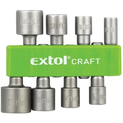 EXTOL CRAFT 10213 - hlavice nástrčné do vrtačky, sada 8ks, 5-13mm – Zbozi.Blesk.cz