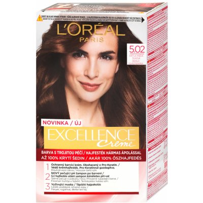 L'Oréal Excellence 5.02 Světle hnědá duhová
