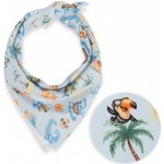 Biante dětský bavlněný šátek Sandra SA-535 Mořská zvířátka na světle modrém – Zboží Dáma