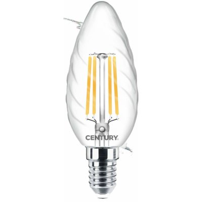 Century LED FILAMENT CANDLE kroucená ČIRÁ 6W E14 4000K 360d – Hledejceny.cz