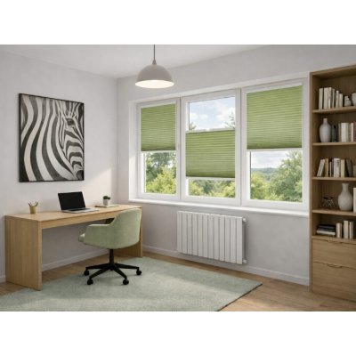 Zebra-Shop Plissé Lux Zatemňující Duo Olivová PM08 76 x 151-190 cm – Hledejceny.cz