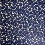 Tegatex Bavlněná látka metráž- modrotisk s kvítky – Zboží Mobilmania