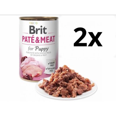Brit Paté & Meat Puppy Chicken & Turkey 2 x 400 g