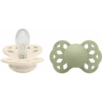 Bibs Infinity symetrické dudlíky silikon 2ks Ivory + Sage – Zboží Dáma