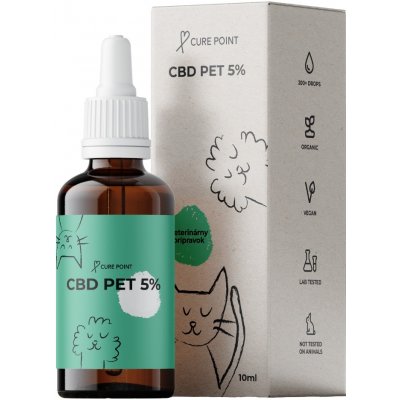 Cure Point CBD PET 5% Olej pro psy 10 ml – Zboží Dáma