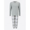 Pánské pyžamo Calvin Klein NM2178E 1N0 pánské pyžamo dlouhé šedo bílé