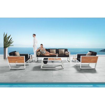 Higold Zahradní sestava HIGOLD II - York Lounge White/Black Olefin – Hledejceny.cz