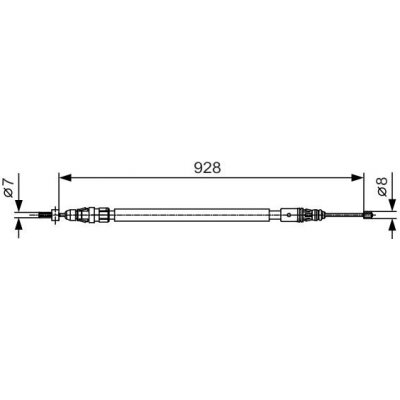 Tažné lanko, parkovací brzda BOSCH 1 987 482 000 – Zboží Mobilmania