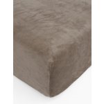 MKLuzkoviny.cz Prostěradlo mikroplyš Deluxe šedohnědé 200x200 – Zboží Dáma