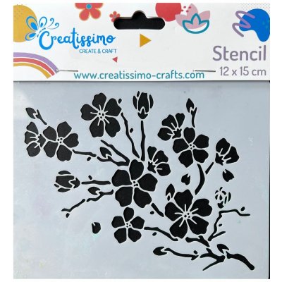 Creatissimo plastová šablona Design Sakura 12 x 15 cm – Zboží Dáma