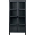 Černá dubová vitrína ROWICO EVERETT III. 95 x 41 cm – Zbozi.Blesk.cz
