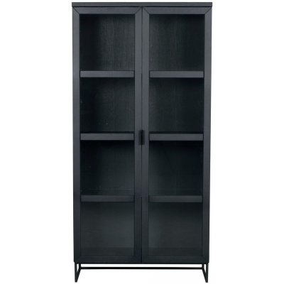 Černá dubová vitrína ROWICO EVERETT III. 95 x 41 cm – Zbozi.Blesk.cz