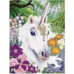 Norimpex Diamantové malování Jednorožec v květinách 30 x 40 cm – Hledejceny.cz