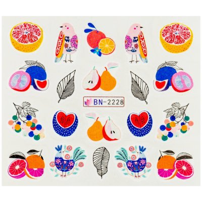 BIO nails Vodolepka BN 2228 ptáčci a ovoce – Hledejceny.cz