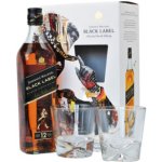 Johnnie Walker Black 40% 0,7 l (dárkové balení 2 sklenice) – Hledejceny.cz