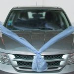 Šerpa na auto do tvaru V - sv. modrá (1 set) – Zboží Dáma