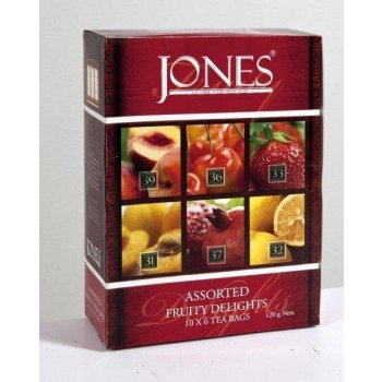 Jones Tea variace černých ochucených čajů 60 kusů