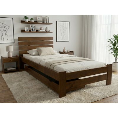 Textilomanie Paris zvýšená dub s matrací Deluxe 10 cm – Zbozi.Blesk.cz