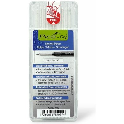 Pica tuhy náhradní kulaté pro tužku Dry mokré suché mastné i zaprášené povrchy 10 ks bílá 4043 – Zboží Mobilmania