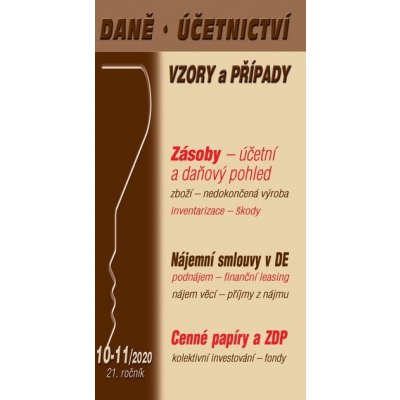 DÚVaP 10-11/2020 Zásoby - účetně a daňově, Nájemní smlouvy v DE, Cenné papíry a ZDP – Zboží Mobilmania